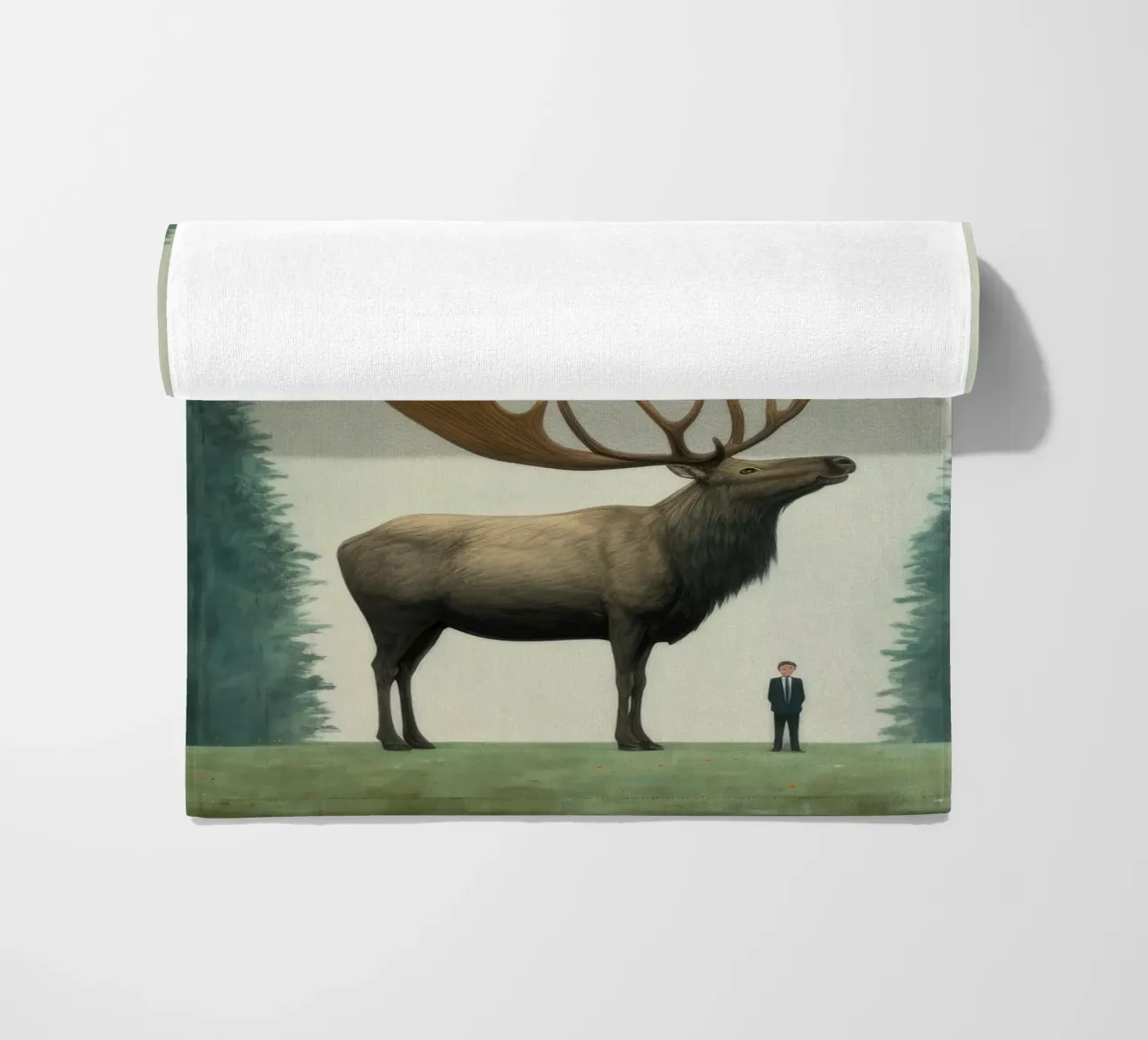 Alce Minimo 1 telo mare da Minimal Animal Art