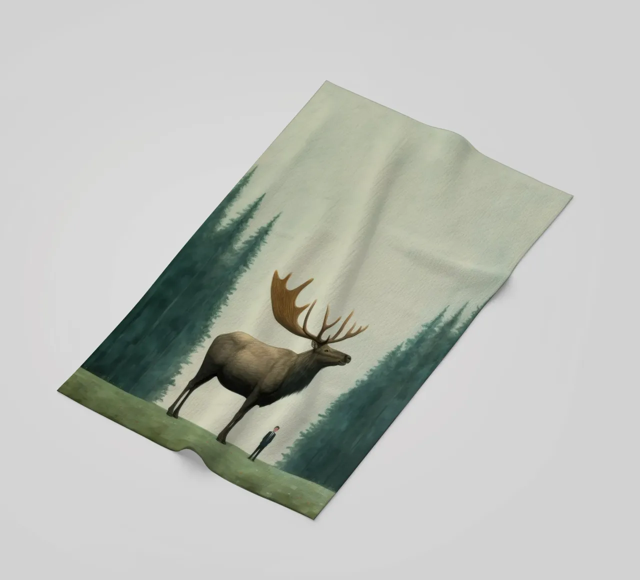 Alce Minimo 1 telo mare da Minimal Animal Art