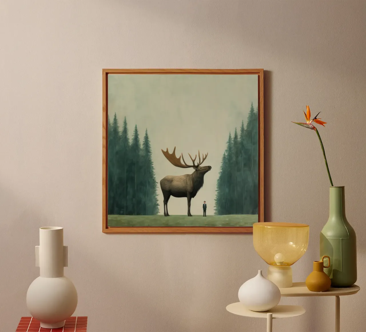 Alce Minimo 1 pannello forex da Minimal Animal Art