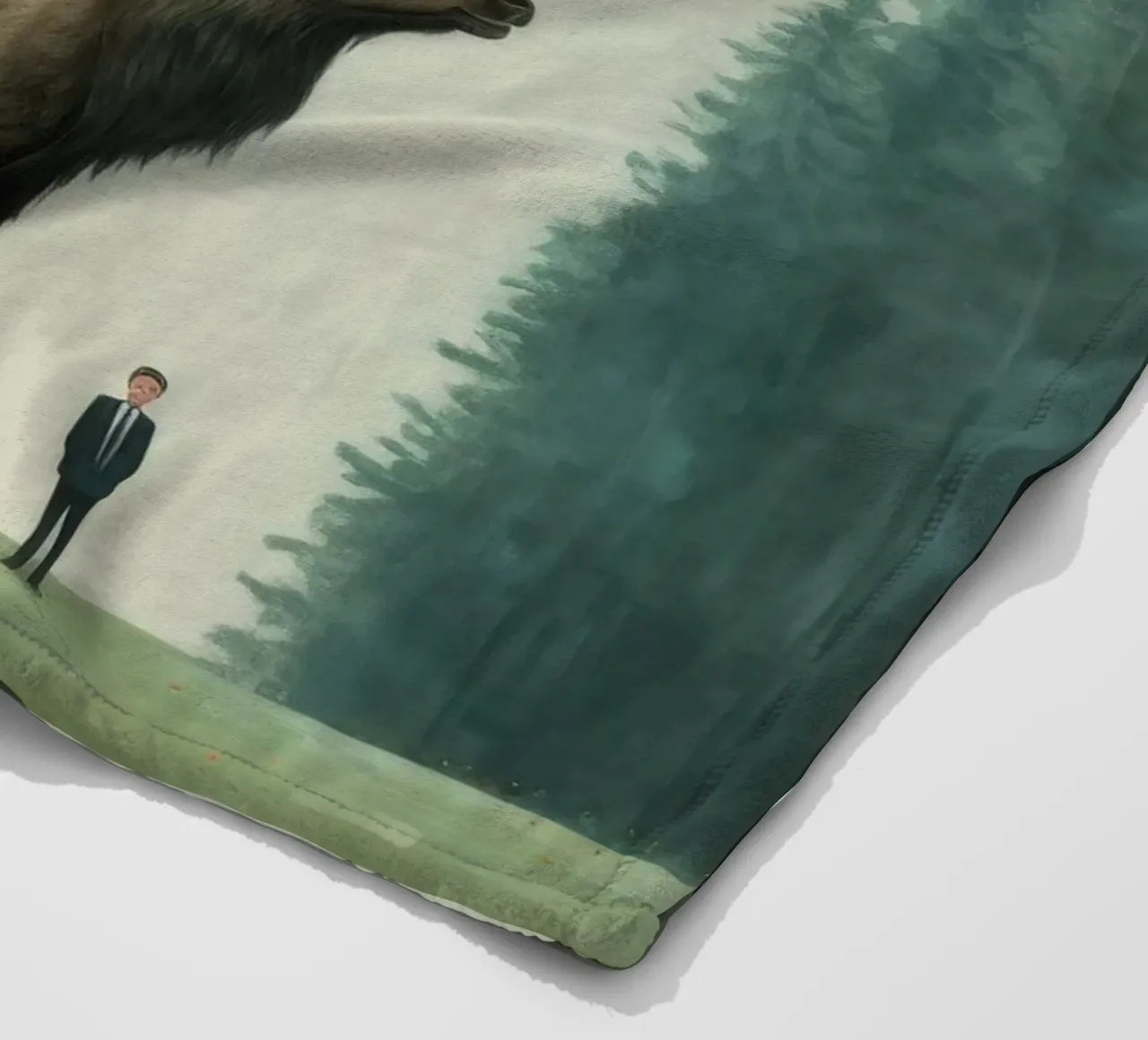 Alce Minimo 1 coperta in pile da Minimal Animal Art