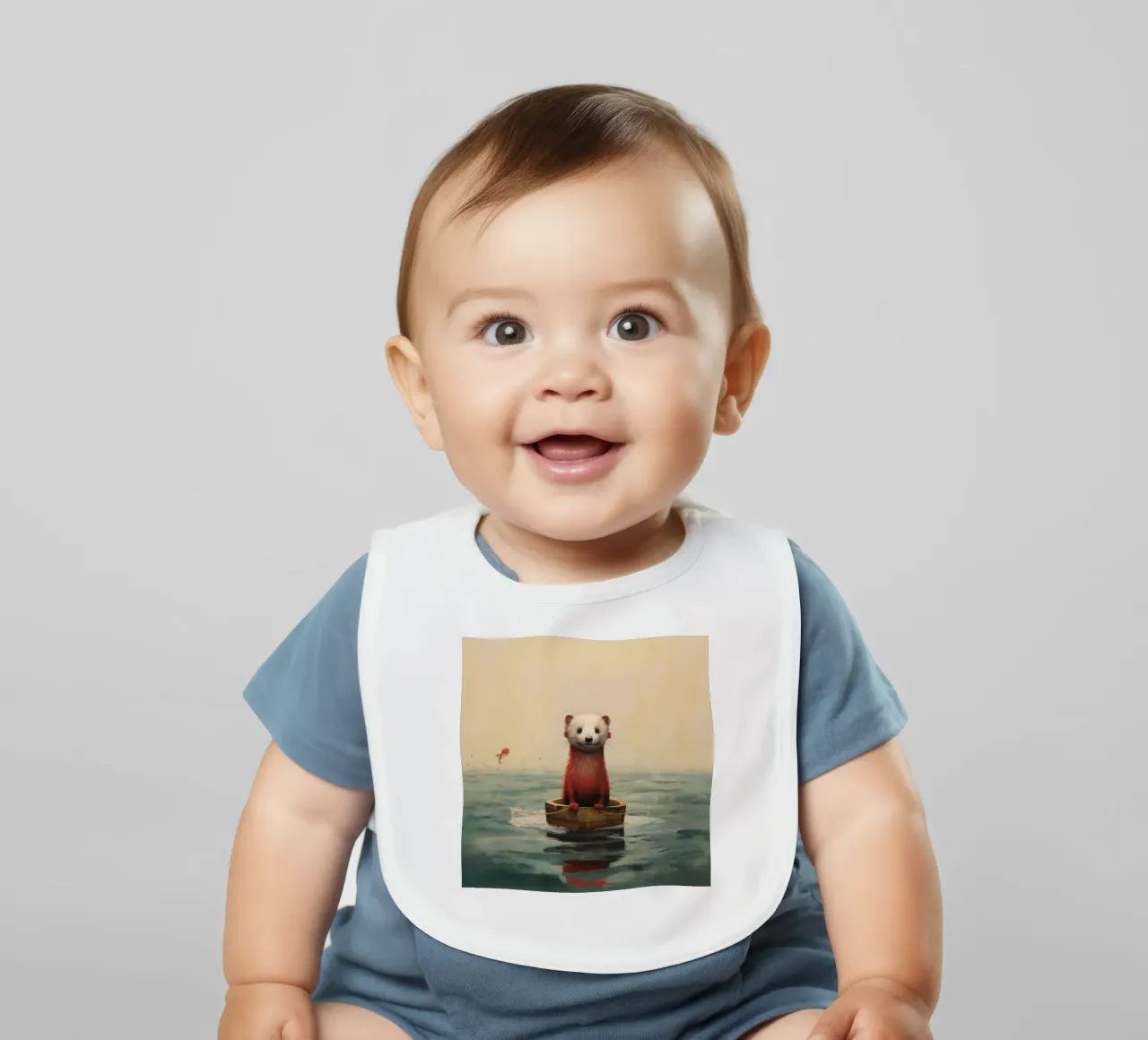 Furetto minimo 2 bavaglino da Minimal Animal Art