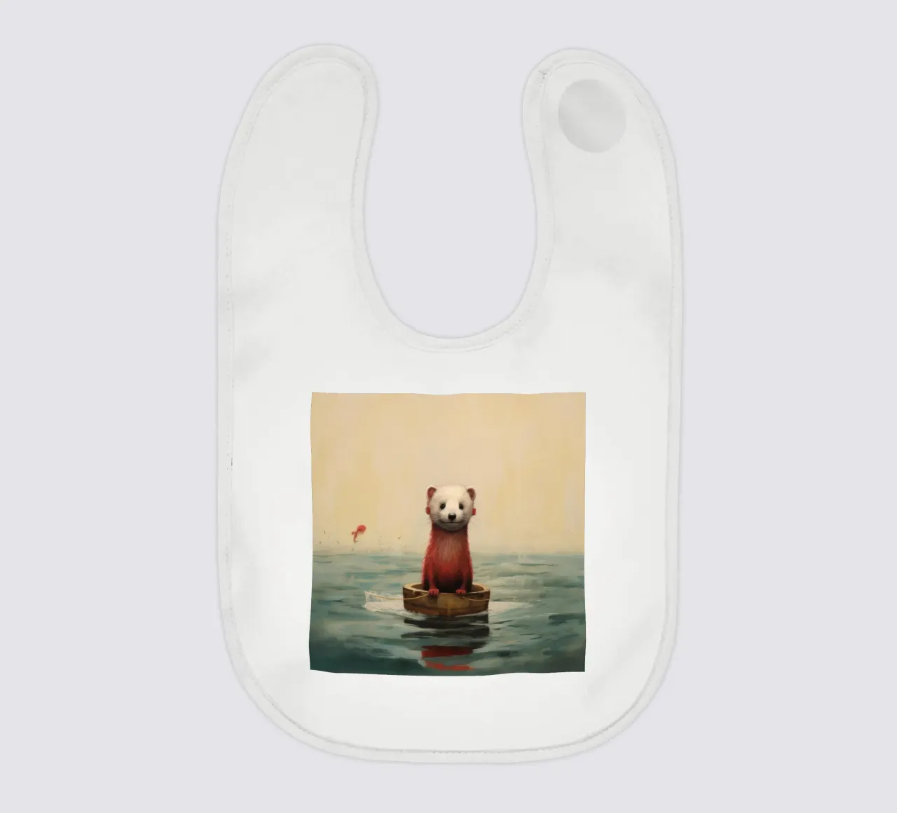 Furetto minimo 2 bavaglino da Minimal Animal Art