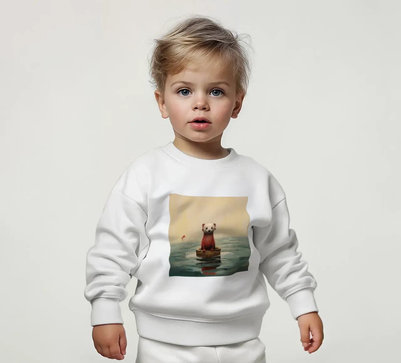 Furetto minimo 2 felpa neonato da Minimal Animal Art