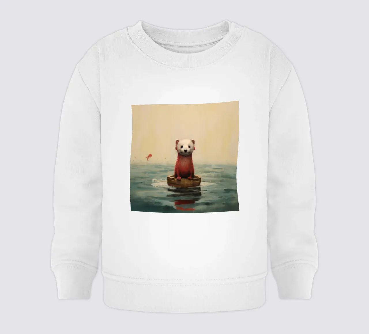 Furetto minimo 2 felpa neonato da Minimal Animal Art