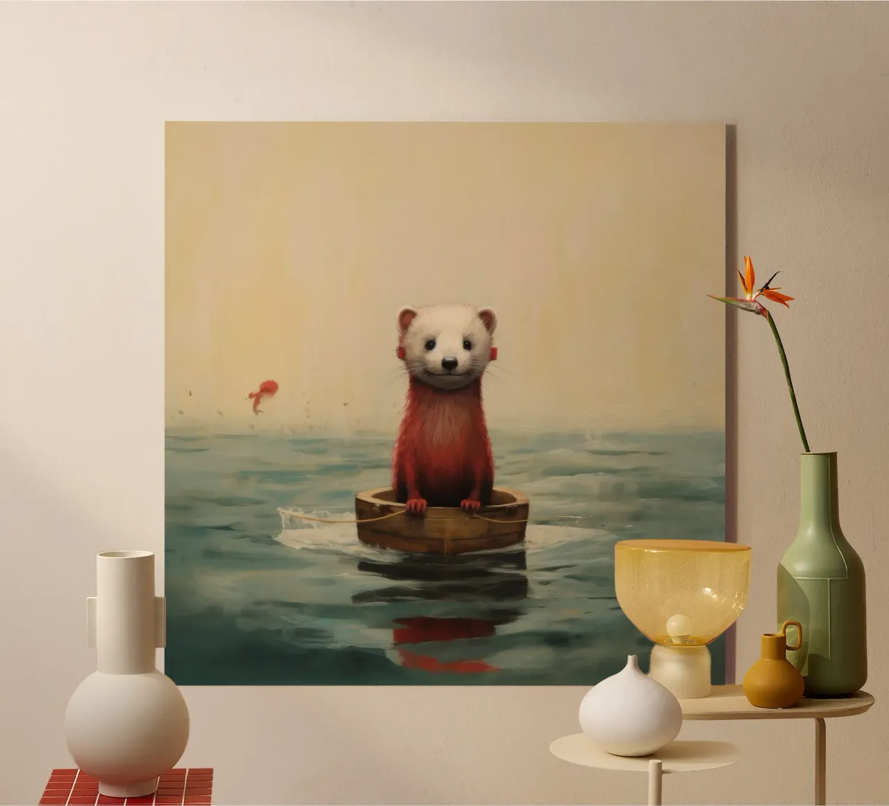 Furetto minimo 2 plexiglass da Minimal Animal Art