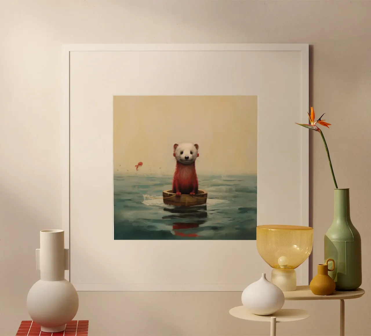 Furetto minimo 2 poster da Minimal Animal Art