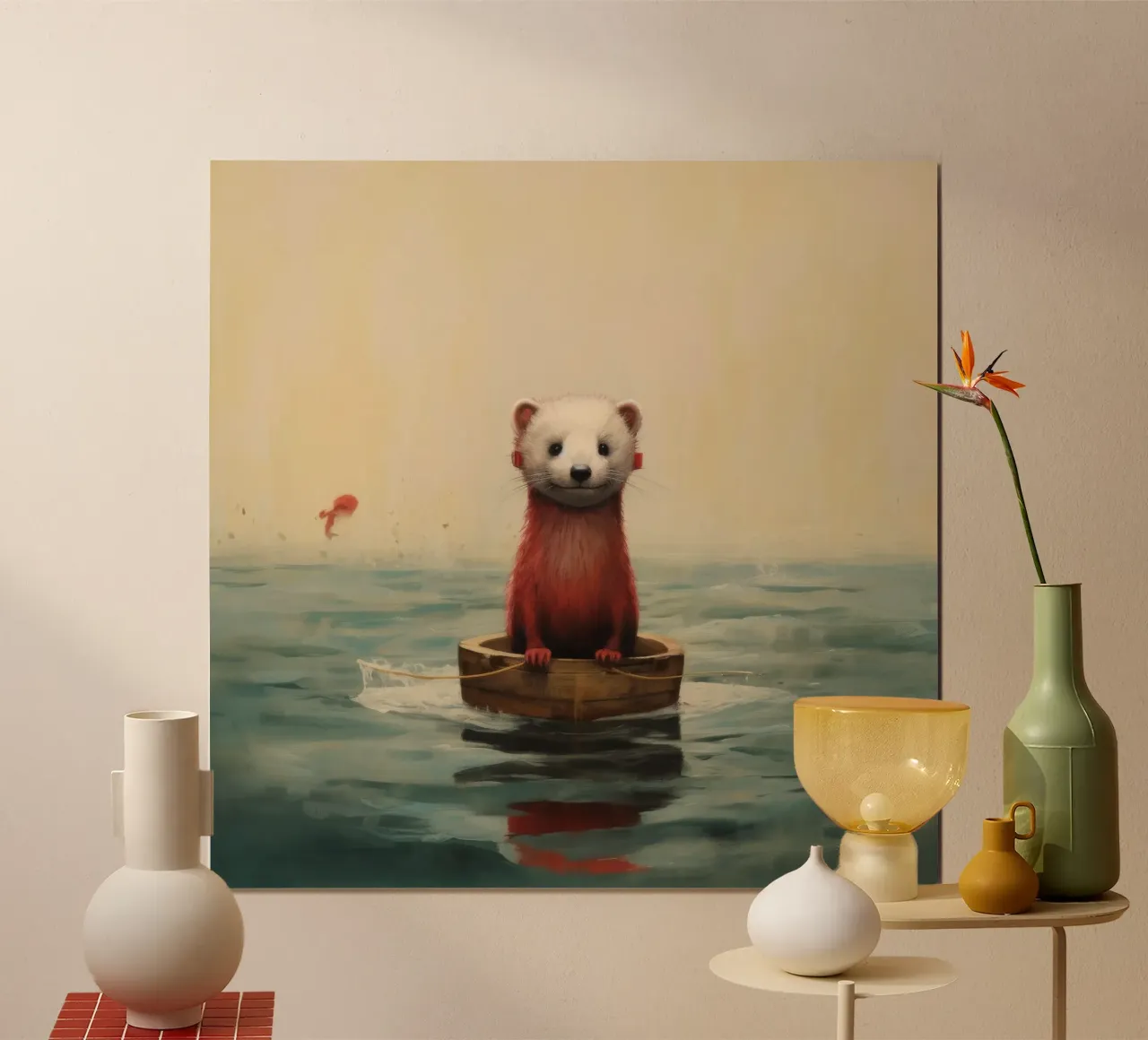 Furetto minimo 2 poster da Minimal Animal Art