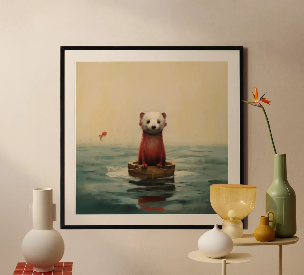 Furetto minimo 2 poster da Minimal Animal Art