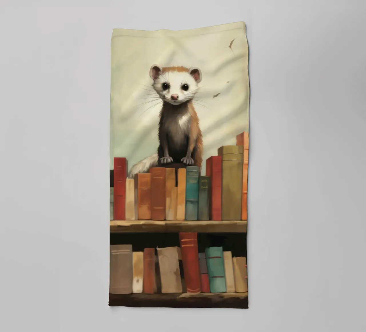 Furetto minimo 3 asciugamano da bagno da Minimal Animal Art