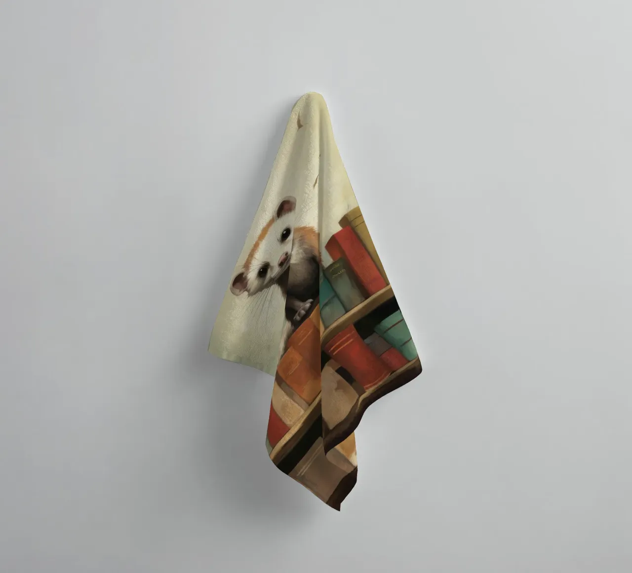 Furetto minimo 3 asciugamano da bagno da Minimal Animal Art