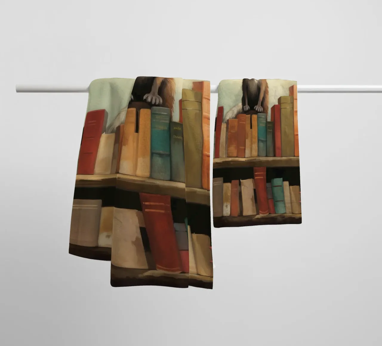 Furetto minimo 3 asciugamano da bagno da Minimal Animal Art