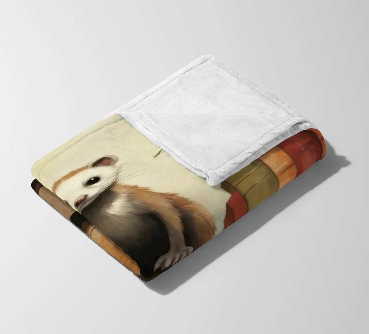 Furetto minimo 3 coperta in pile da Minimal Animal Art