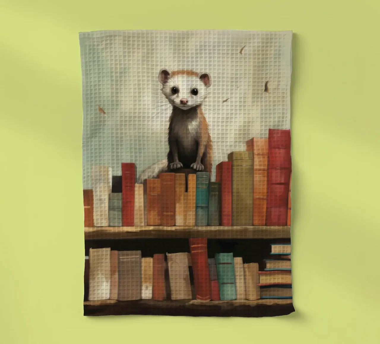 Furetto minimo 3 canovaccio da cucina da Minimal Animal Art