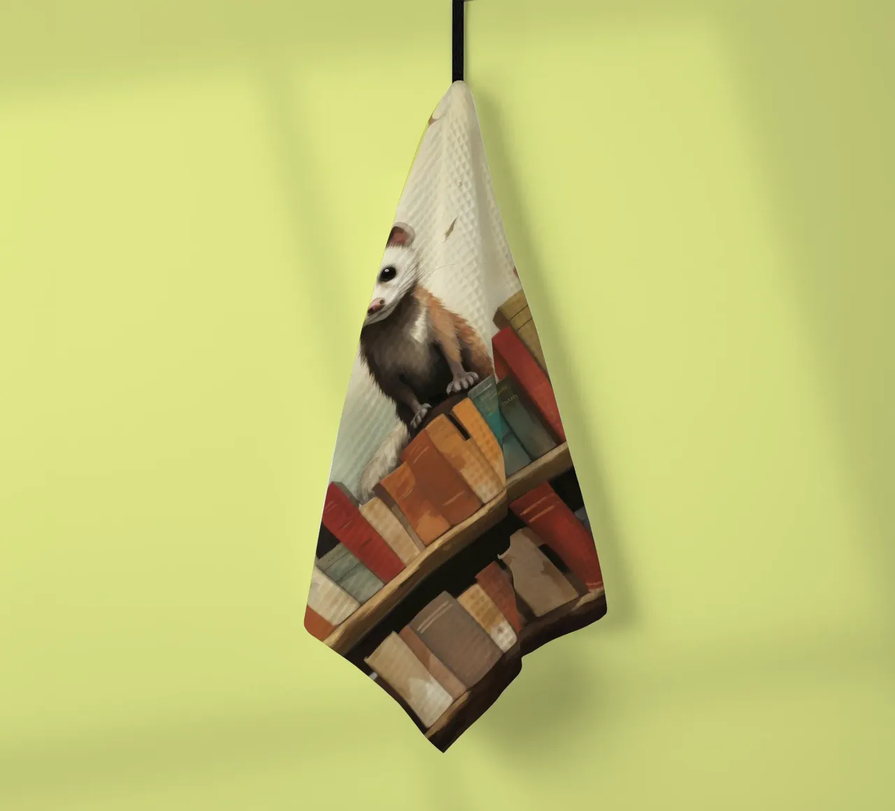 Furetto minimo 3 canovaccio da cucina da Minimal Animal Art