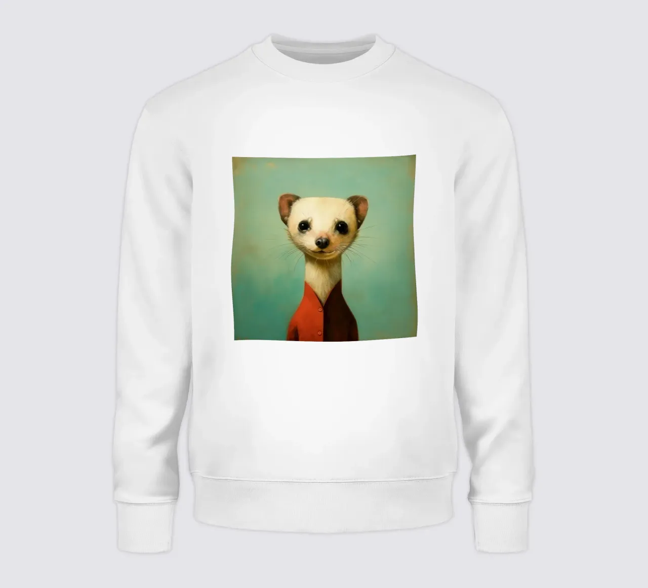 Minimal Ferret 1 felpa da Minimal Animal Art