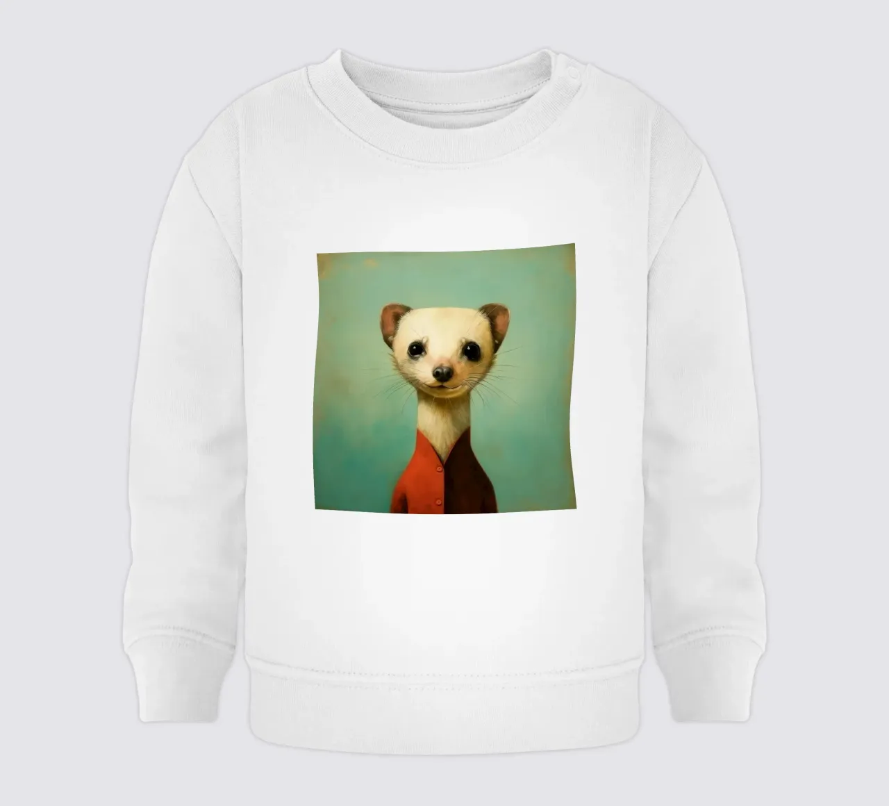 Minimal Ferret 1 felpa neonato da Minimal Animal Art
