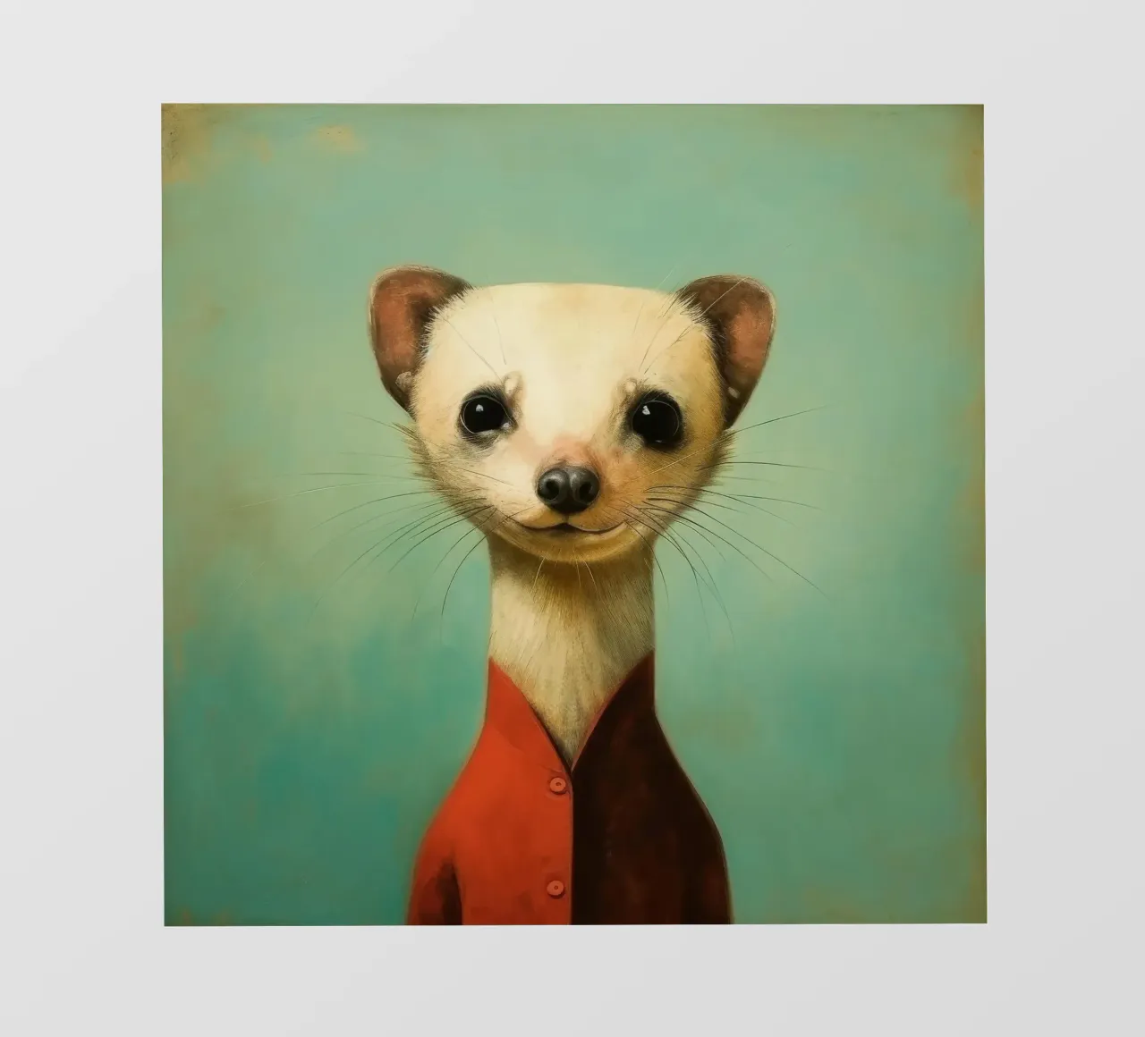 Minimal Ferret 1 pellicola backlit da Minimal Animal Art