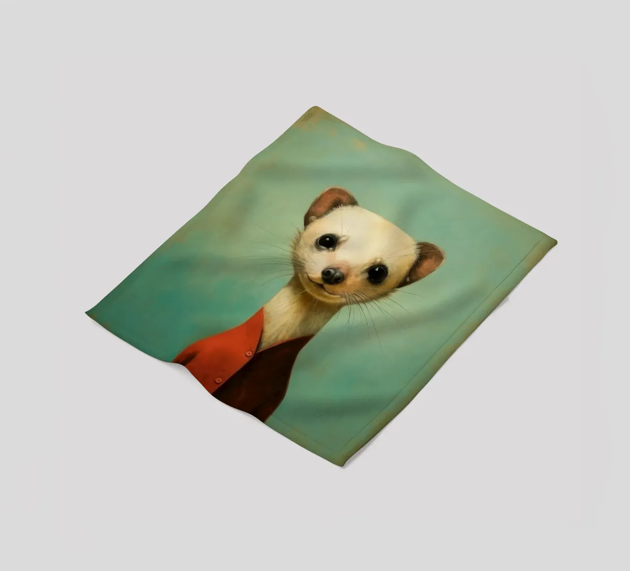 Minimal Ferret 1 coperta in pile da Minimal Animal Art
