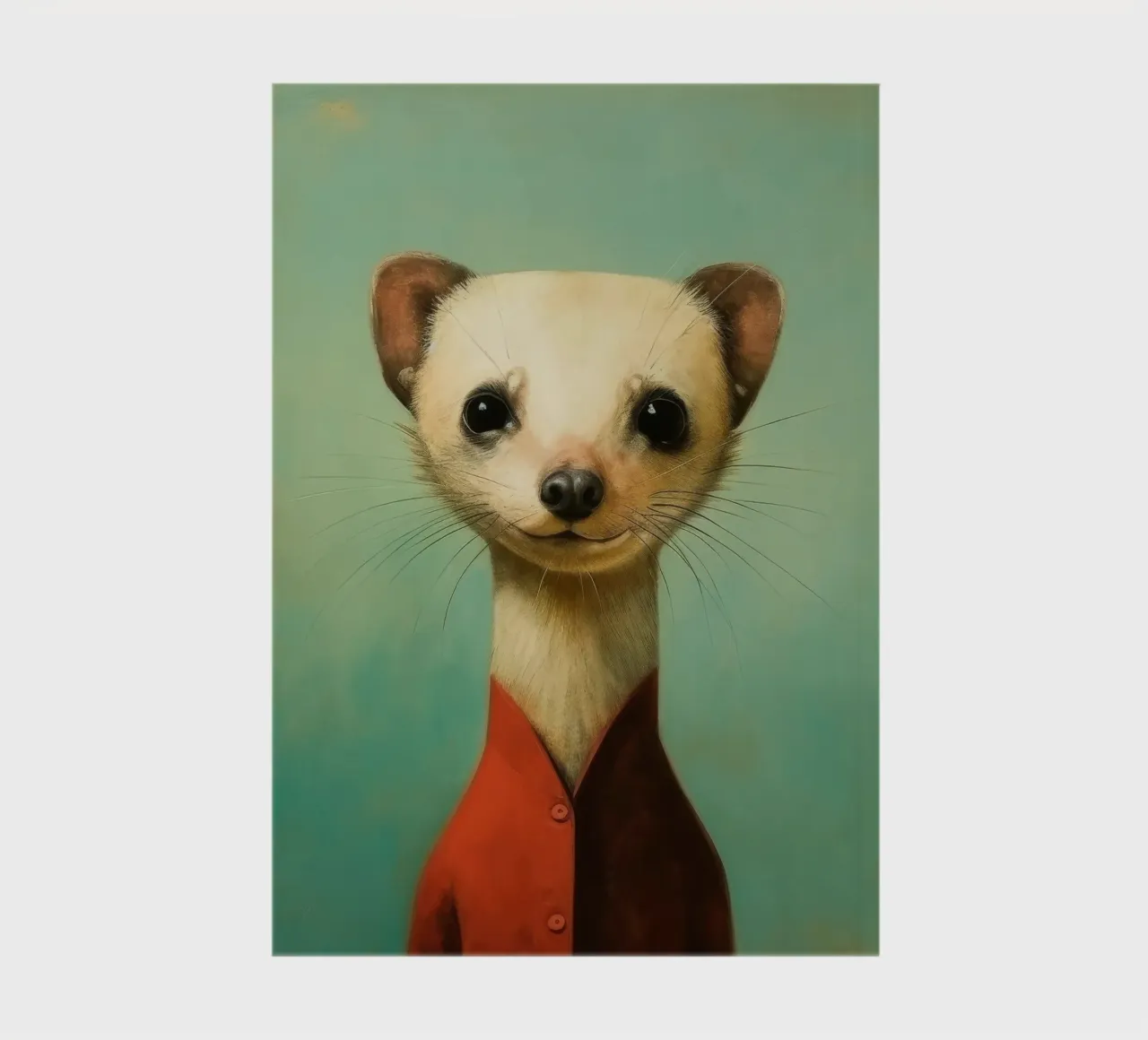 Minimal Ferret 1 notebook by Minimal Animal Art