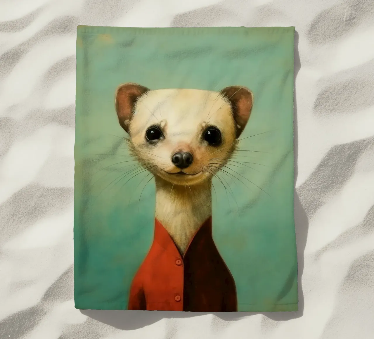 Minimal Ferret 1 telo mare da Minimal Animal Art