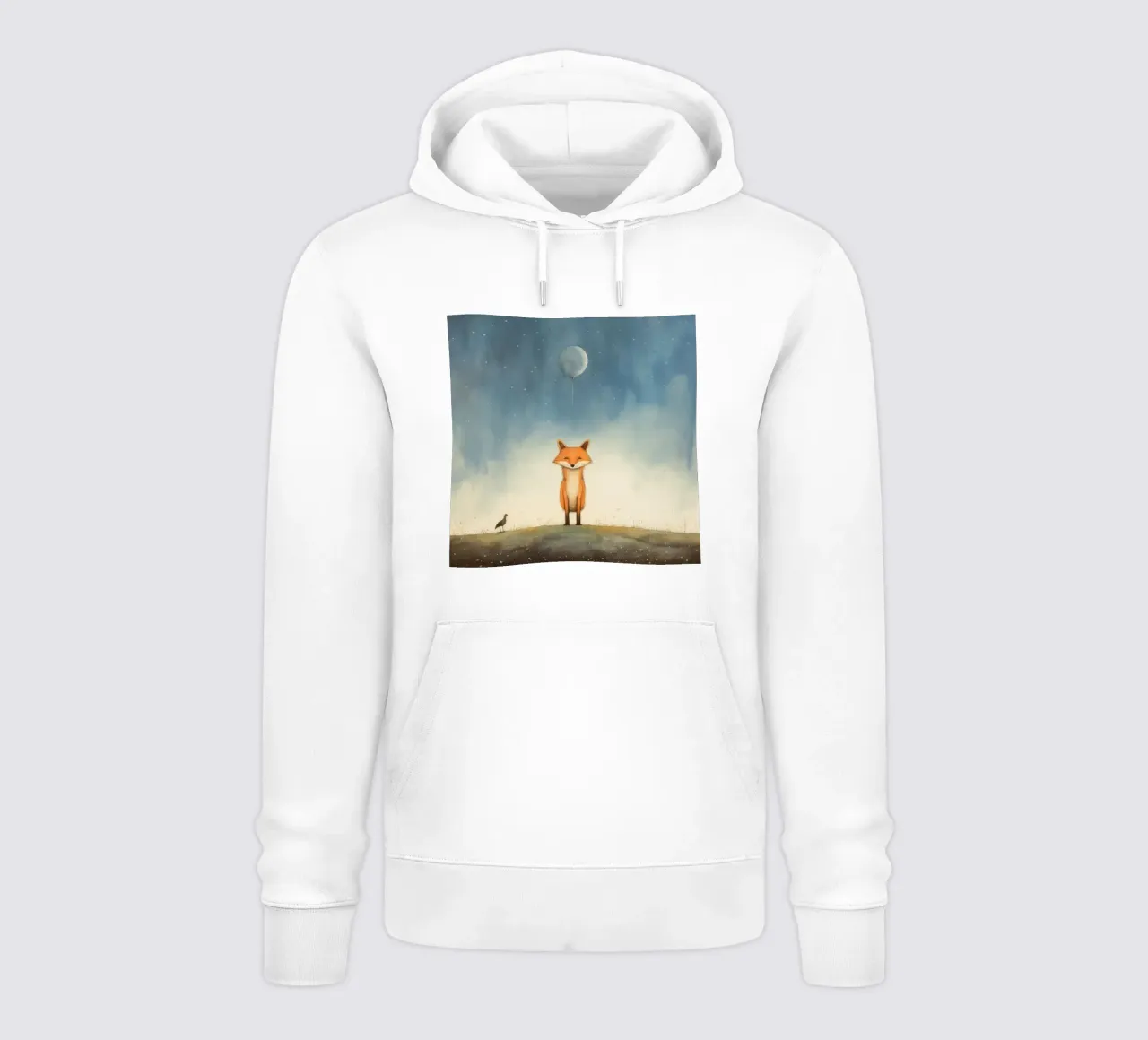 Zorro mínimo 2 sudadera con capucha de Minimal Animal Art