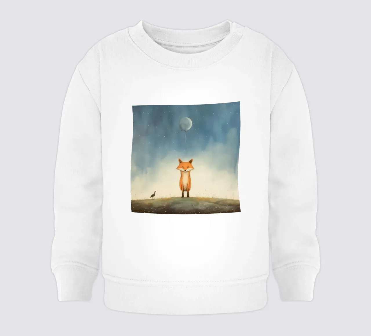 Minimal Fox 2 baby sweatshirt by Minimal Animal Art