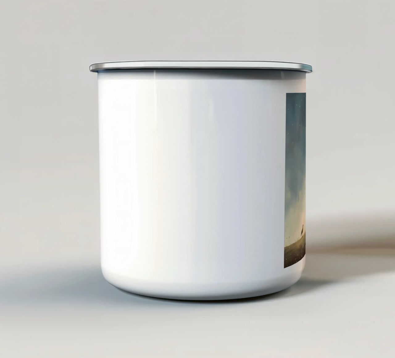 Volpe minima 2 tazza in smalto da Minimal Animal Art