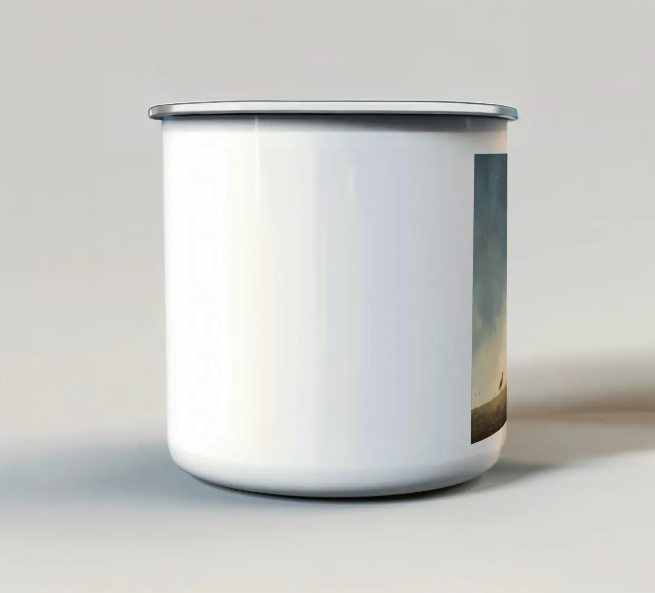 Minimale vos 2 emaille mok van Minimal Animal Art