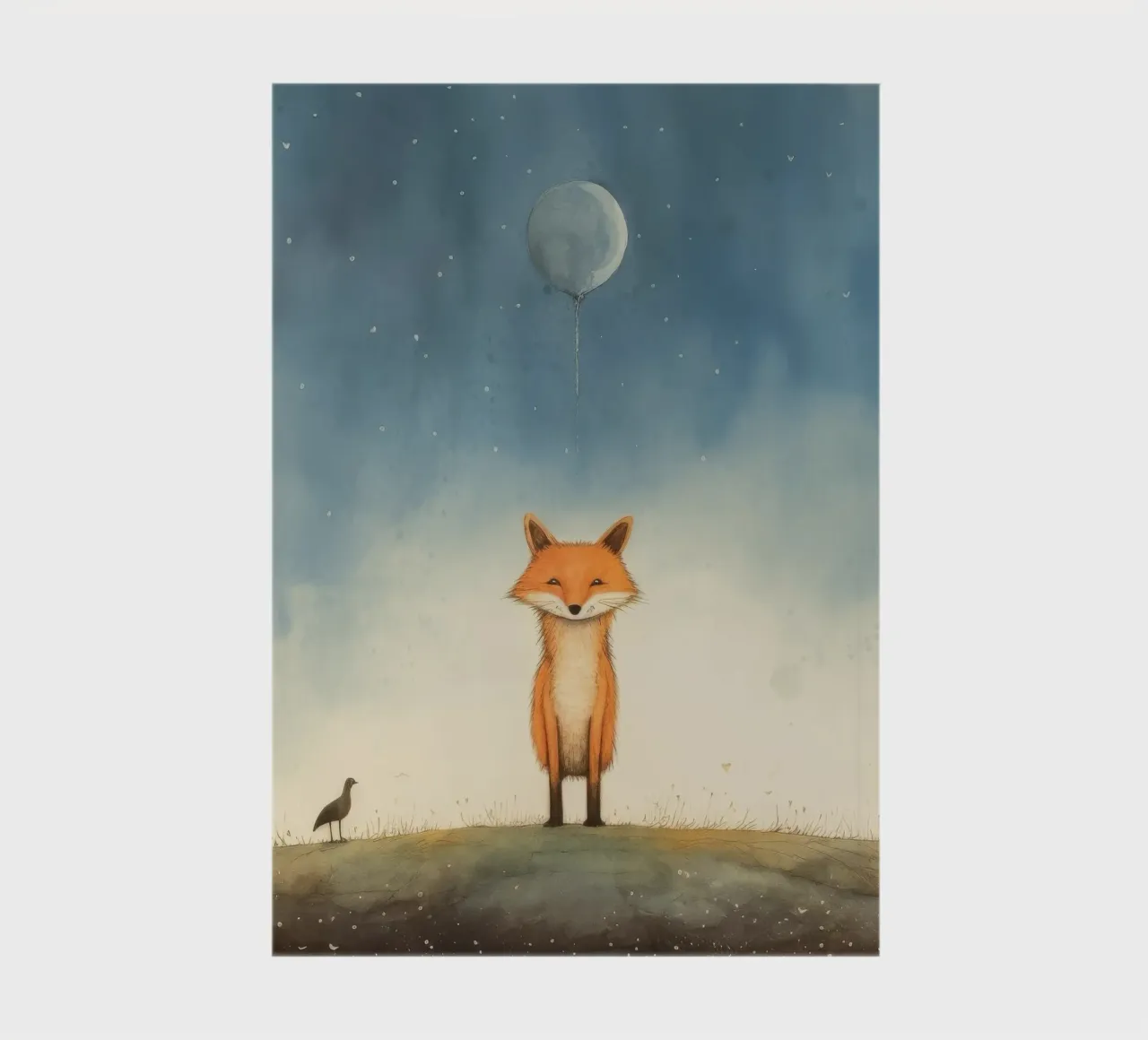 Minimal Fox 2 notebook by Minimal Animal Art