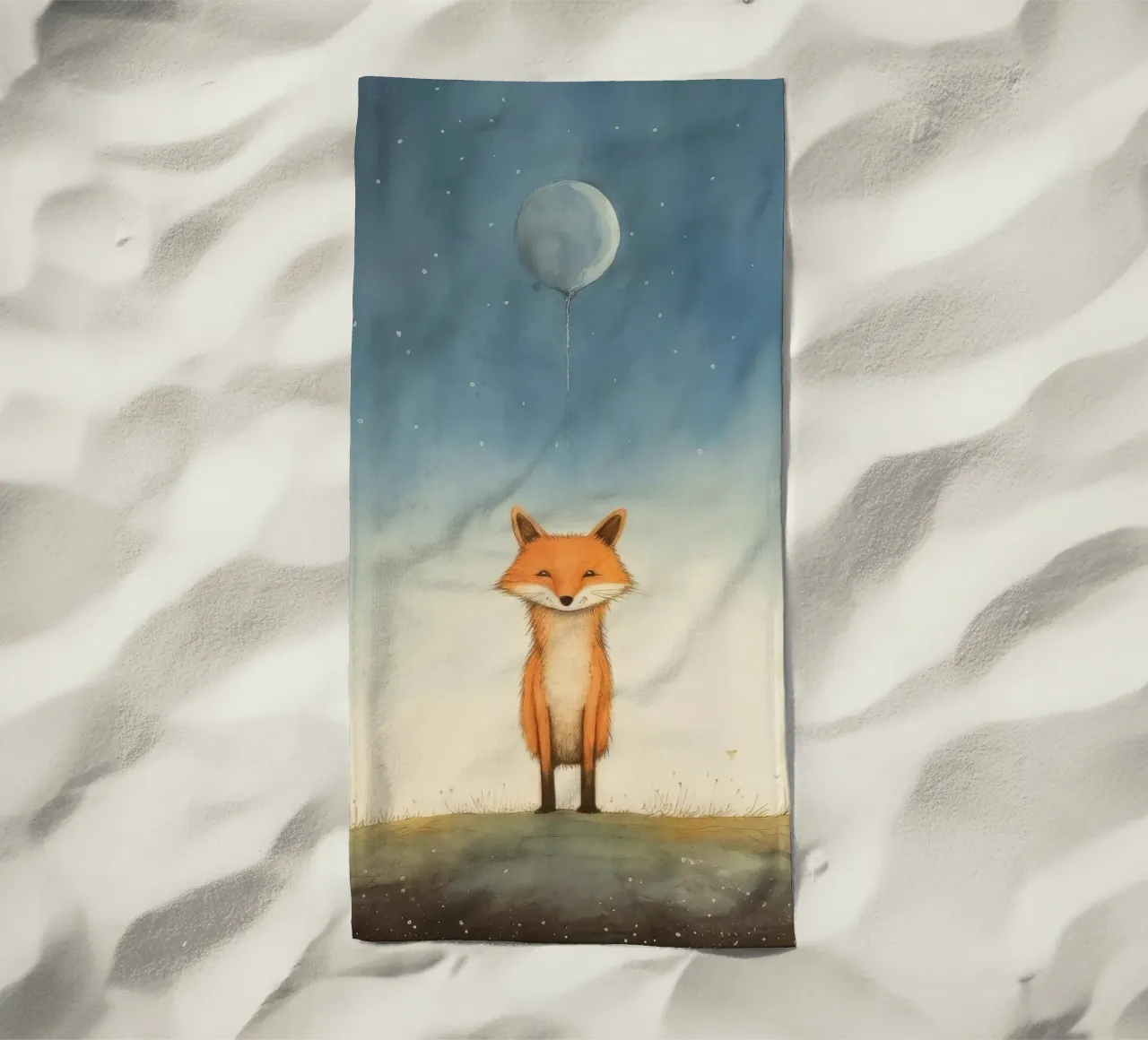 Minimal Fox telo mare da Minimal Animal Art