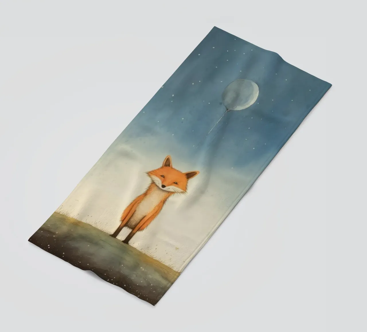 Minimal Fox telo mare da Minimal Animal Art