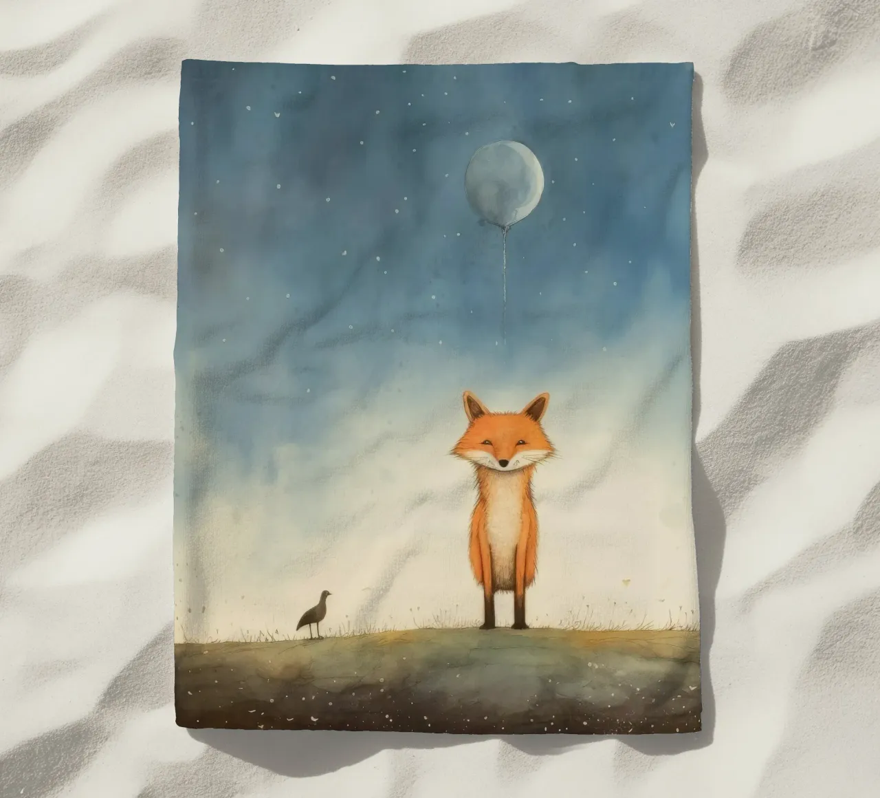 Minimal Fox telo mare da Minimal Animal Art