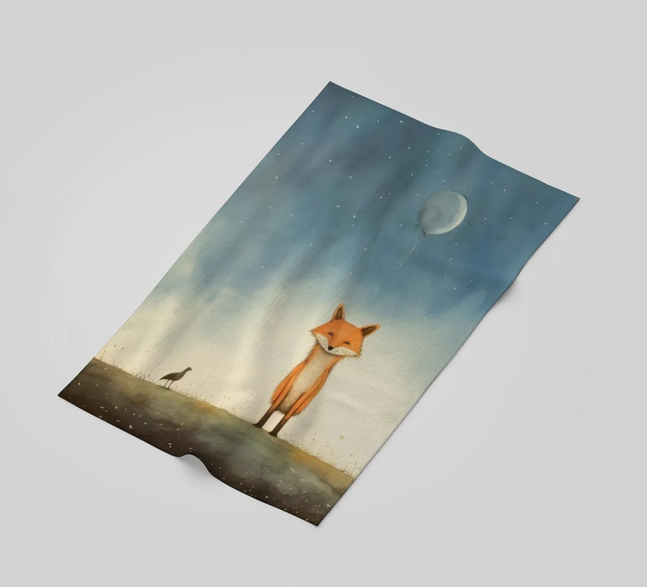 Minimal Fox telo mare da Minimal Animal Art