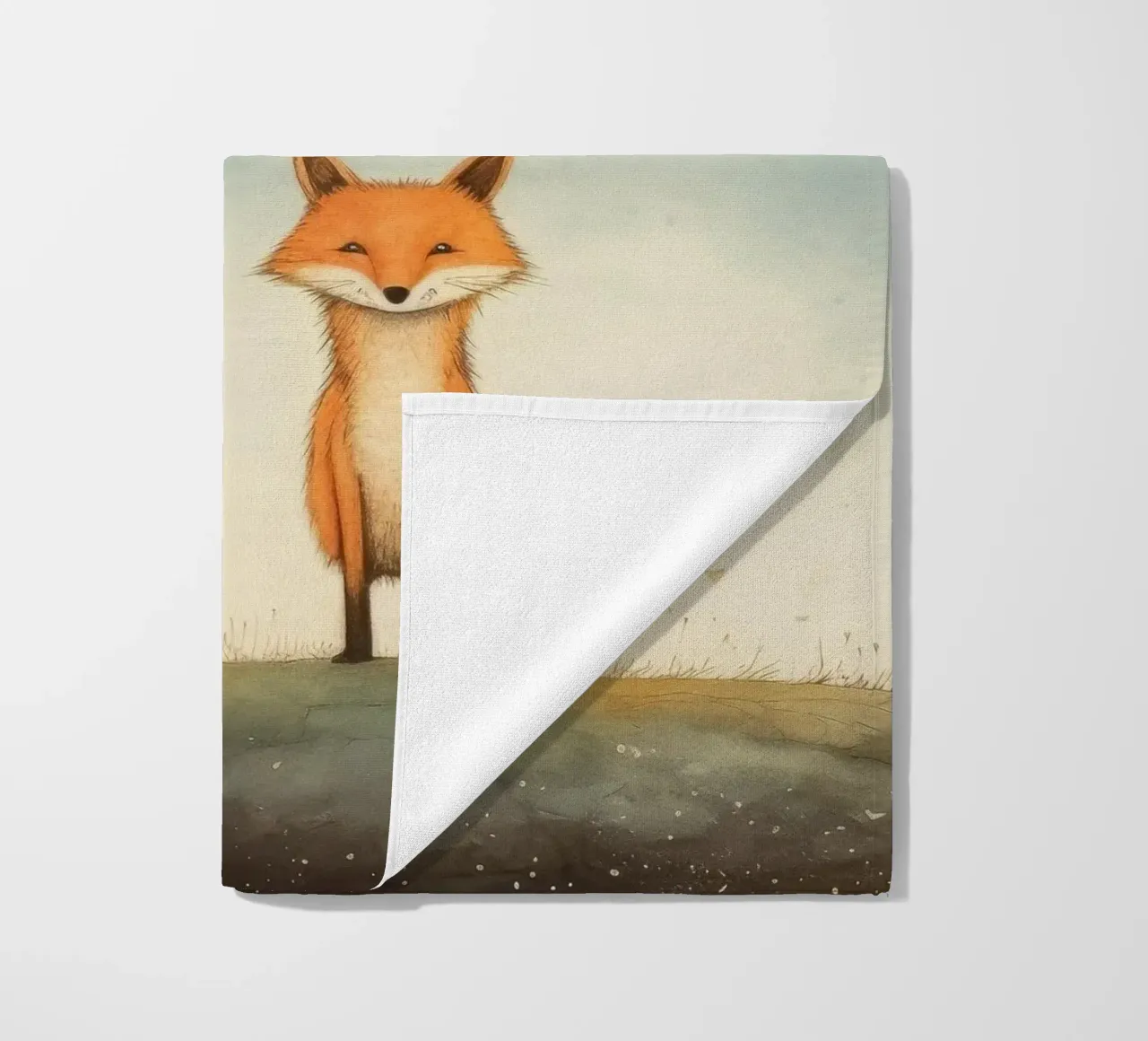 Minimal Fox telo mare da Minimal Animal Art