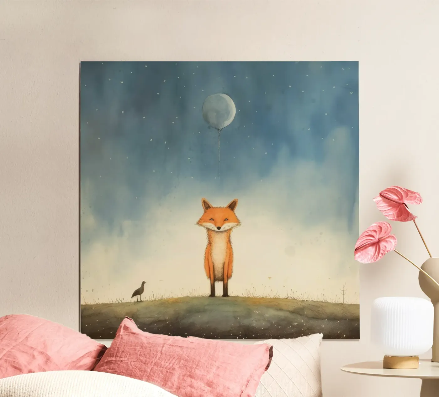 Minimal Fox poster by Minimal Animal Art
