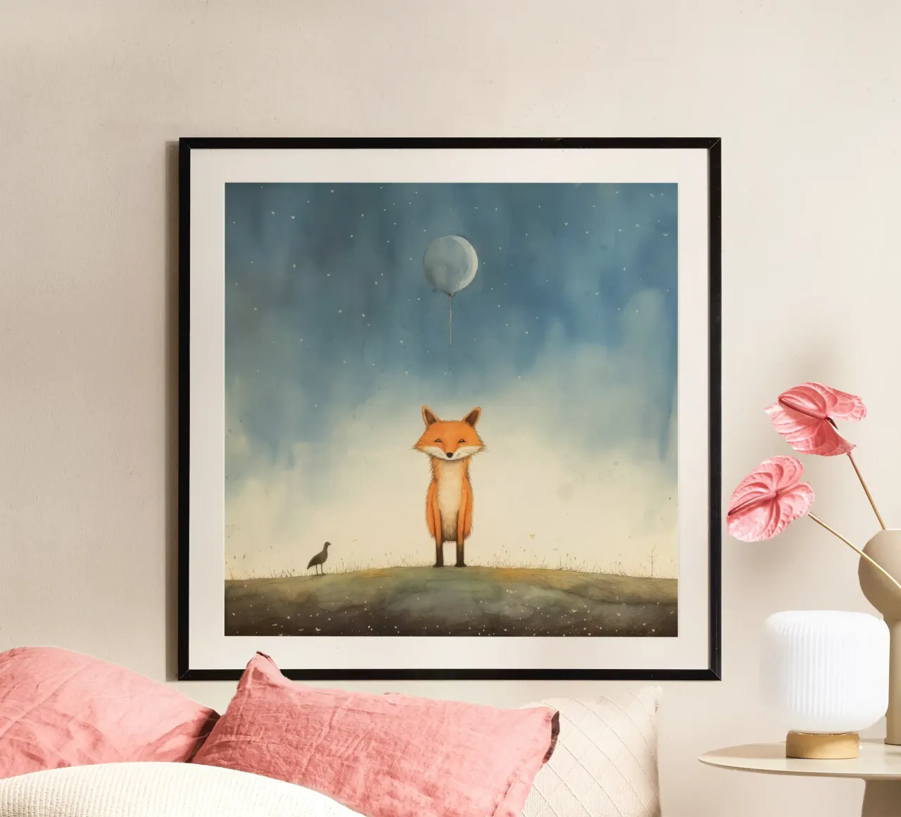 Minimo Fox poster da Minimal Animal Art