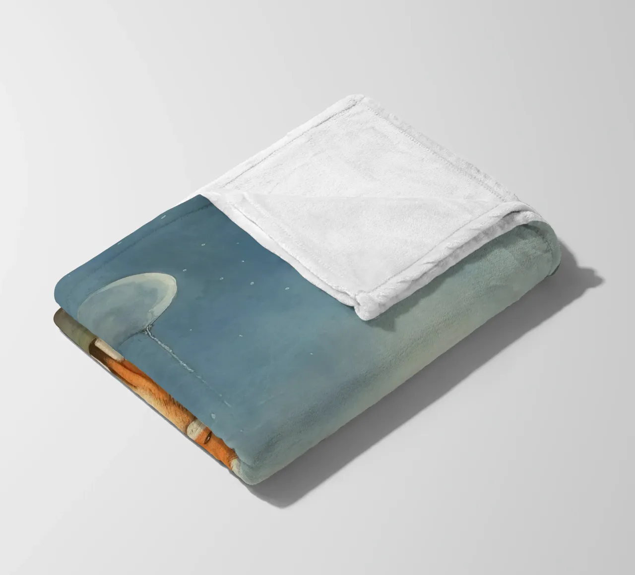 Volpe minima 2 coperta in pile da Minimal Animal Art