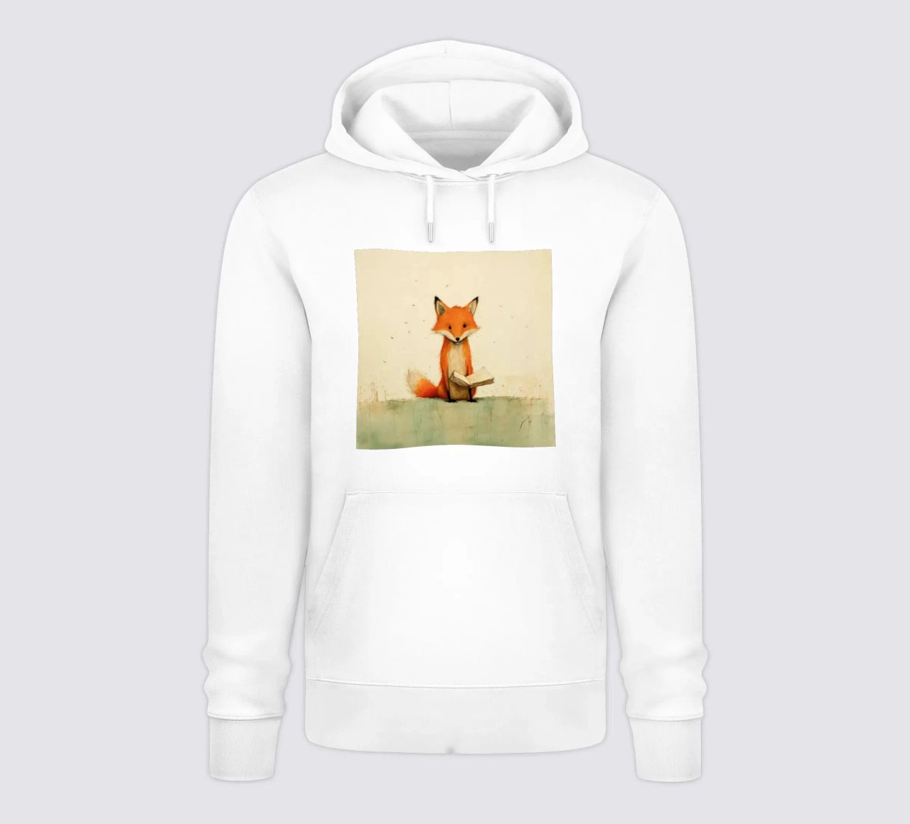 Volpe minima 3 felpa con cappuccio da Minimal Animal Art