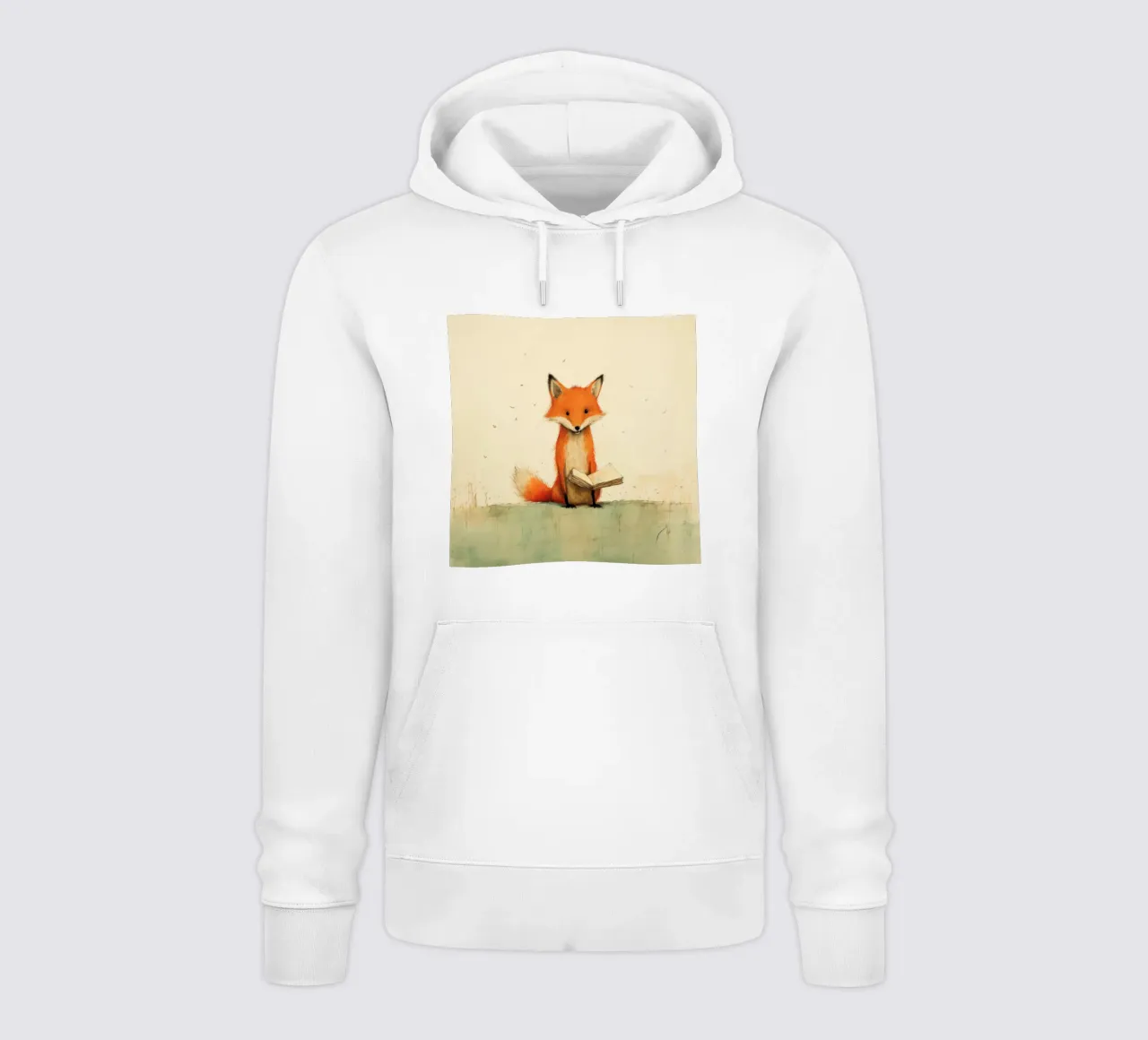 Volpe minima 3 felpa con cappuccio da Minimal Animal Art