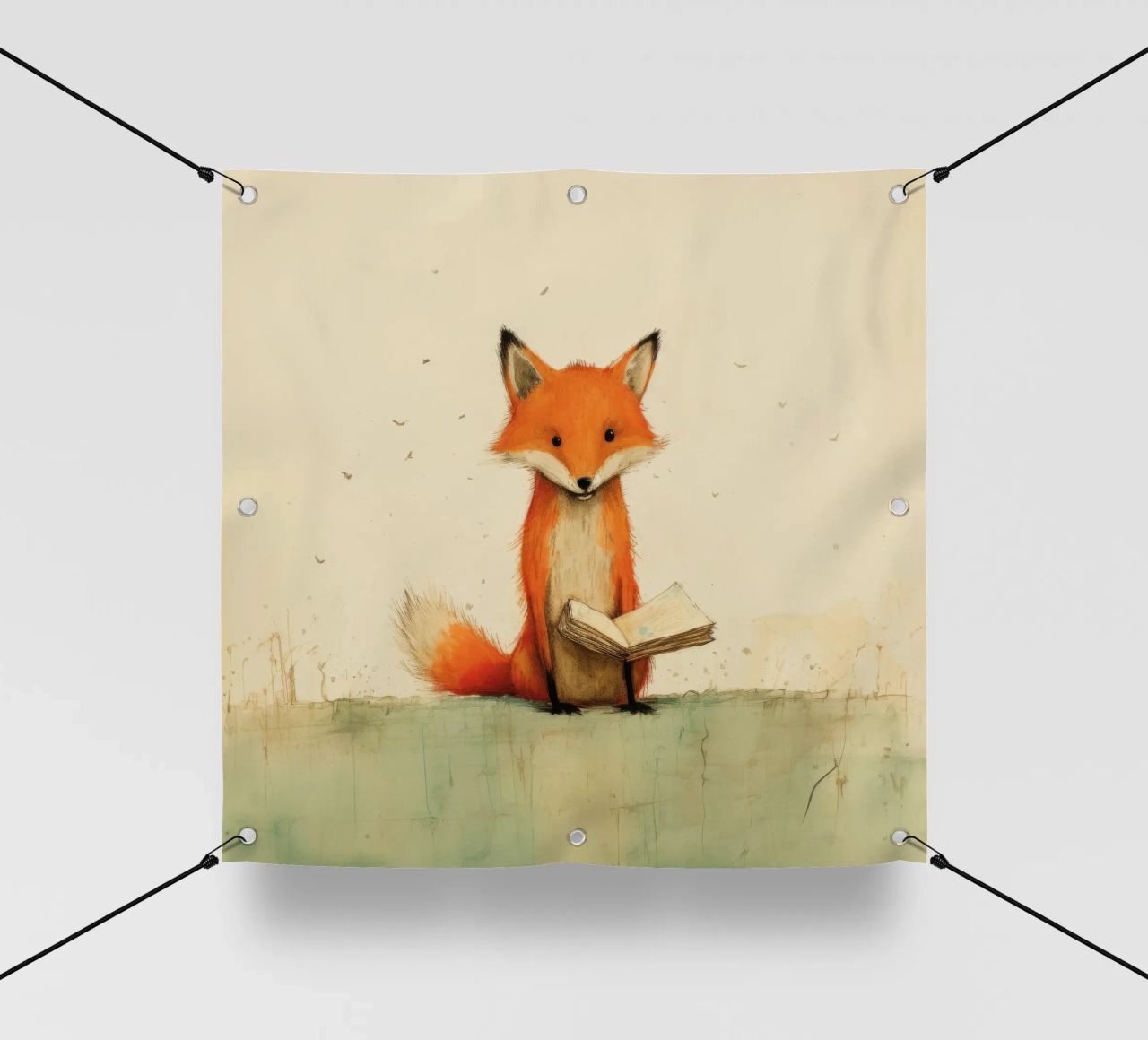 Volpe minima 3 telo in pvc da Minimal Animal Art