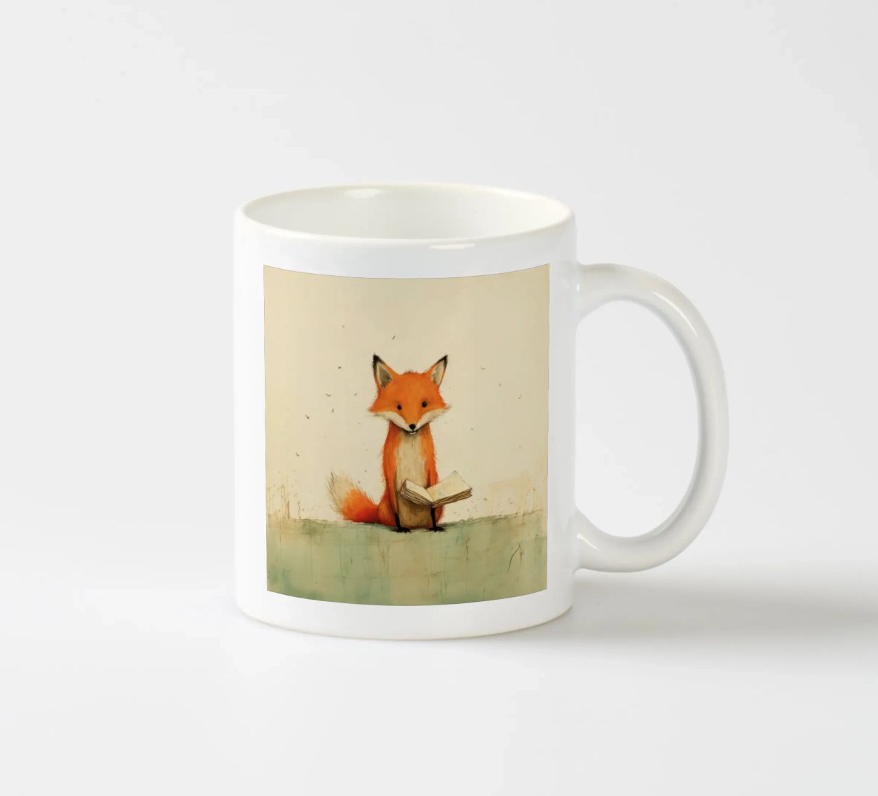 Volpe minima 3 tazza in ceramica da Minimal Animal Art