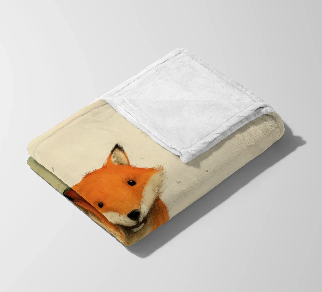 Volpe minima 3 coperta in pile da Minimal Animal Art