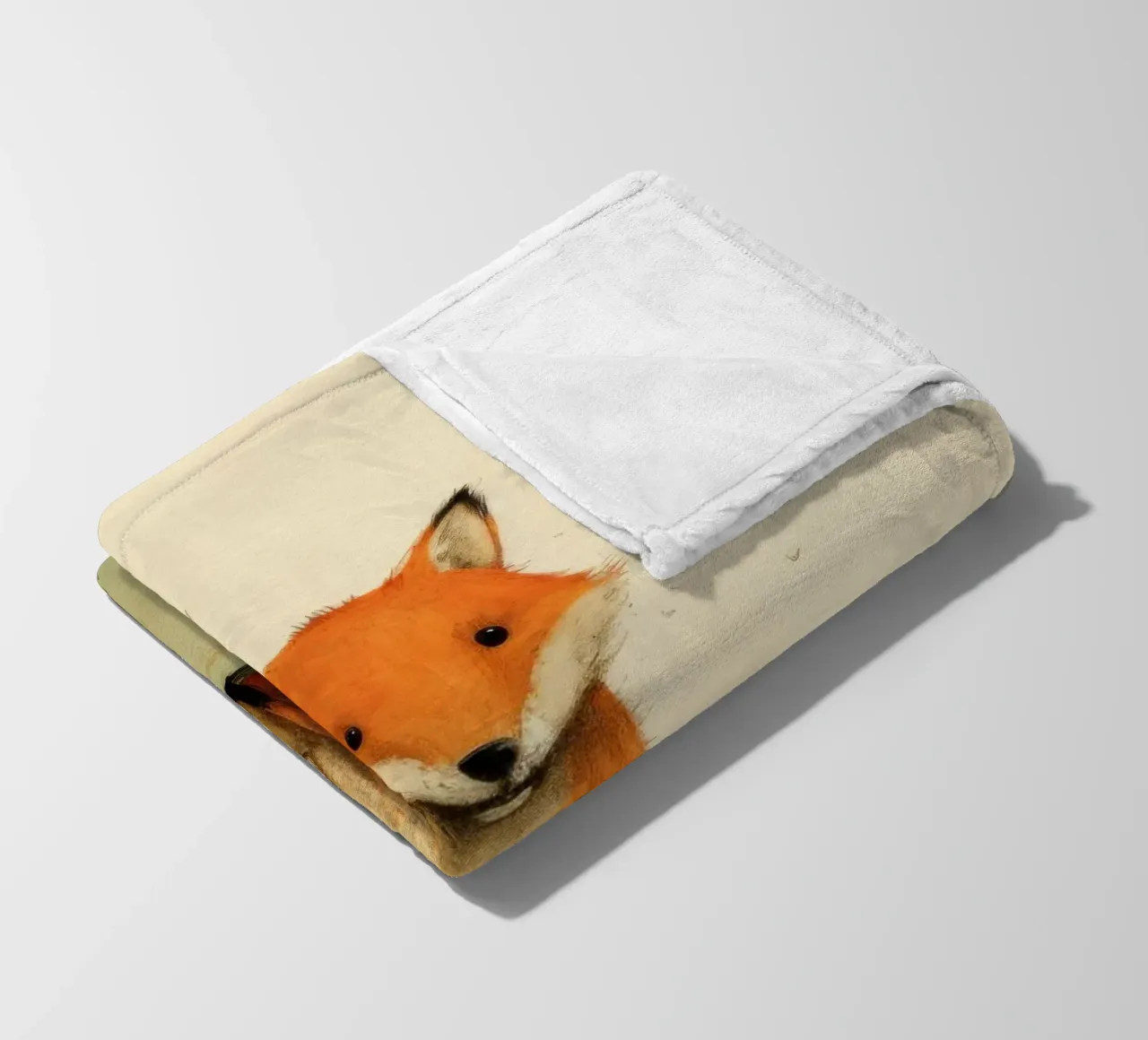 Volpe minima 3 coperta in pile da Minimal Animal Art