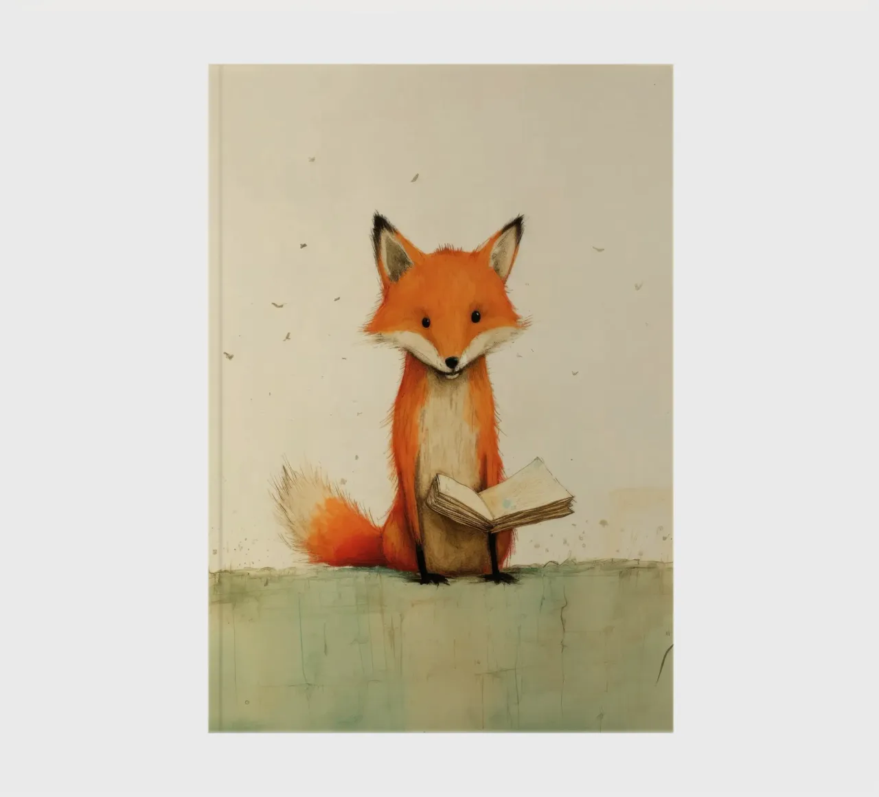 Minimal Fox 3 notebook by Minimal Animal Art