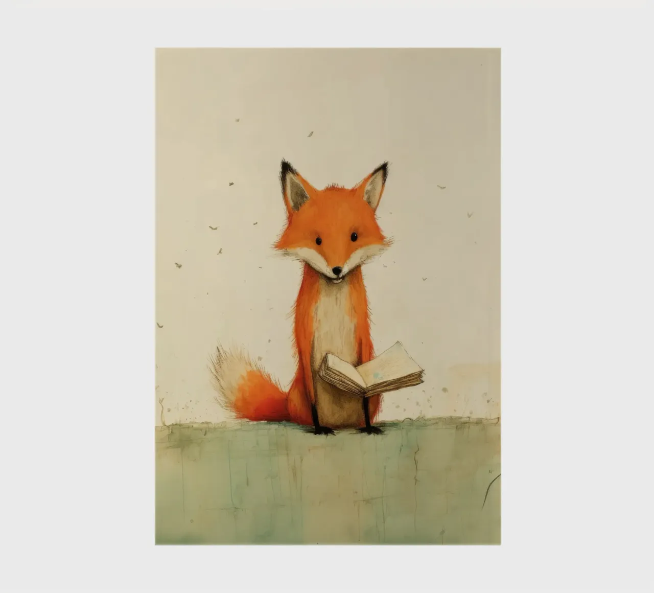 Minimal Fox 3 notebook by Minimal Animal Art