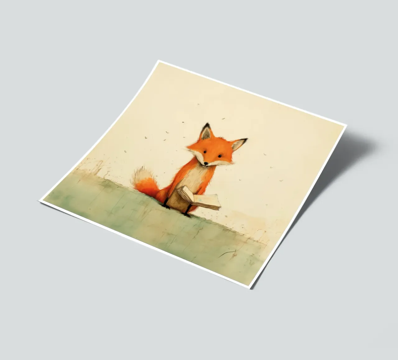 Volpe minima 3 foglio adesivo da Minimal Animal Art