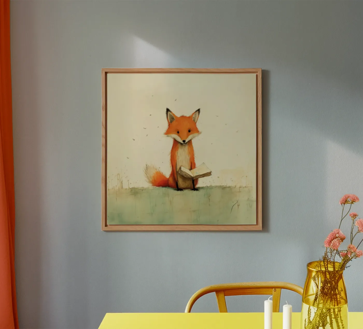 Minimo Fox alluminio dibond da Minimal Animal Art