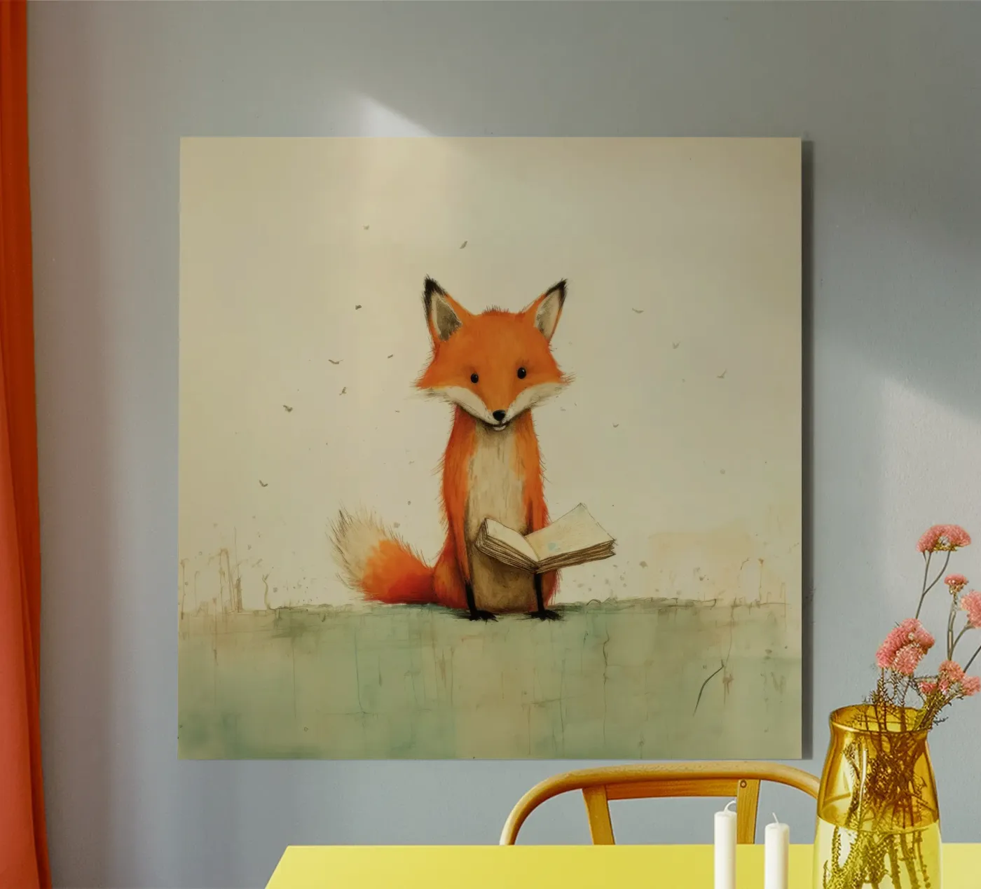Minimo Fox alluminio dibond da Minimal Animal Art