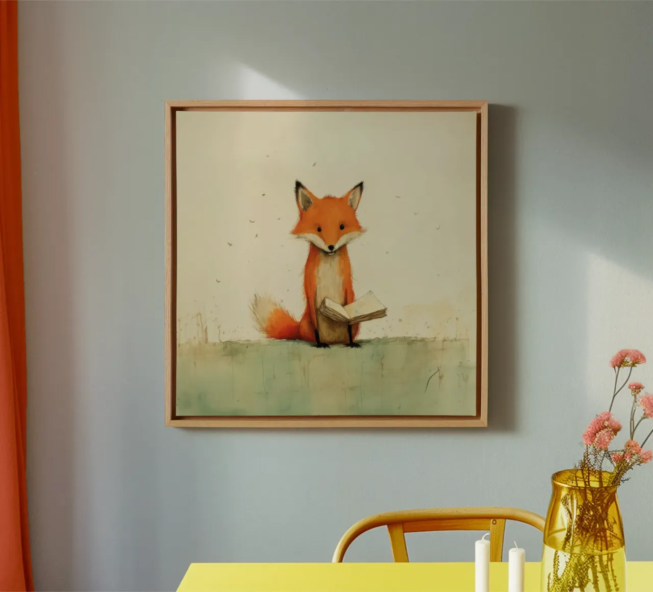 Minimal Fox tela da Minimal Animal Art