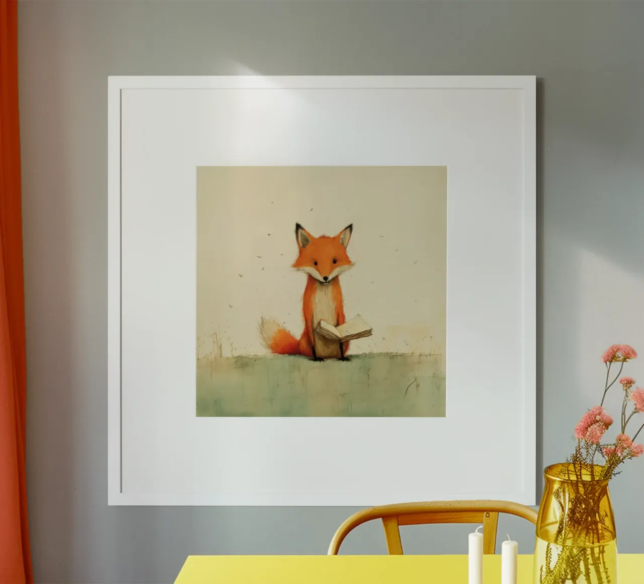 Volpe minima 3 poster da Minimal Animal Art